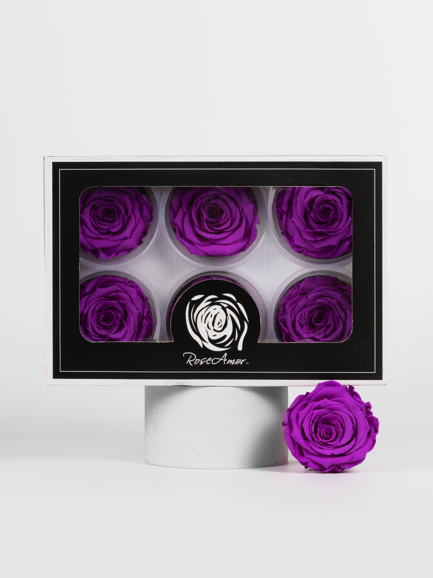 Троянда стабілізована RoseAmor LL+ Red 01 бургунді