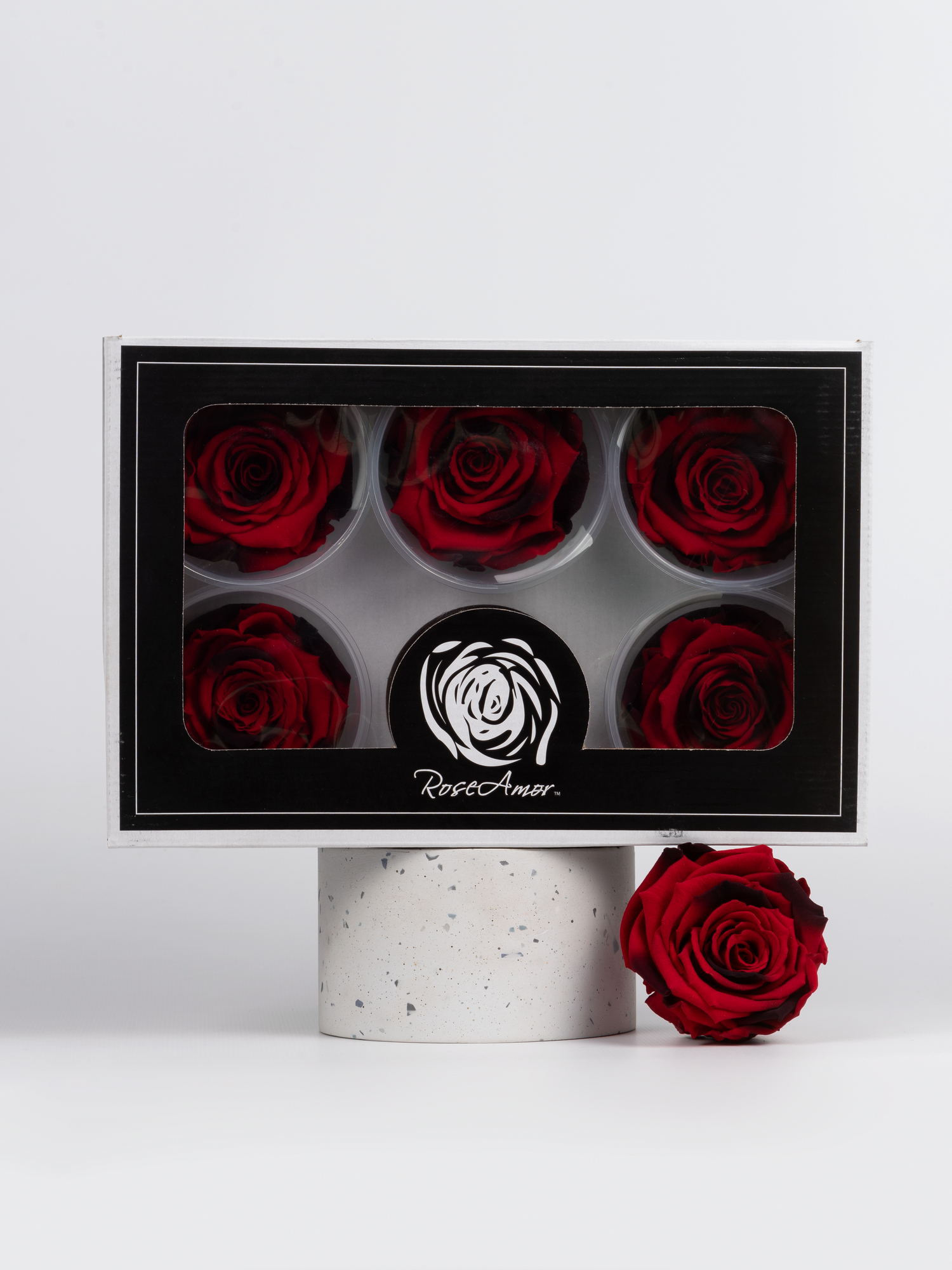 Троянда стабілізована RoseAmor LL+ Red 03 червона градієнт